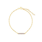 Quiet Icon-Twist Chain CZ Bracelet-Bracelets-14k Gold Vermeil, Cubic Zirconia-Blue Ruby Jewellery-Vancouver Canada