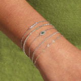 Quiet Icon-Emerald Cut Evil Eye Bracelet-Bracelets-Blue Ruby Jewellery-Vancouver Canada
