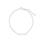 Quiet Icon-Twist Chain CZ Bracelet-Bracelets-Rhodium Plated Sterling Silver, Cubic Zirconia-Blue Ruby Jewellery-Vancouver Canada