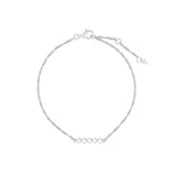 Quiet Icon-Twist Chain CZ Bracelet-Bracelets-Rhodium Plated Sterling Silver, Cubic Zirconia-Blue Ruby Jewellery-Vancouver Canada