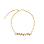 Quiet Icon-Baguette Bar Bracelet-Bracelets-14k Gold Vermeil, Cubic Zirconia-Blue Ruby Jewellery-Vancouver Canada