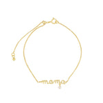 Quiet Icon-Mama CZ Drop Bracelet-Bracelets-14k Gold Vermeil, Cubic Zirconia-Blue Ruby Jewellery-Vancouver Canada