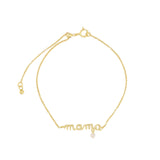 Quiet Icon-Mama CZ Drop Bracelet-Bracelets-14k Gold Vermeil, Cubic Zirconia-Blue Ruby Jewellery-Vancouver Canada
