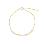 Quiet Icon-Seven Bezel CZ Bracelet-Bracelets-14k Gold Vermeil, Cubic Zirconia-Blue Ruby Jewellery-Vancouver Canada