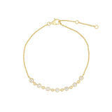 Quiet Icon-Seven Bezel CZ Bracelet-Bracelets-14k Gold Vermeil, Cubic Zirconia-Blue Ruby Jewellery-Vancouver Canada