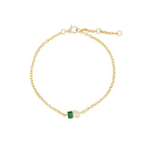 Quiet Icon-Toi Et Moi Bracelet-Bracelets-14k Gold Vermeil, Cubic Zirconia-Blue Ruby Jewellery-Vancouver Canada