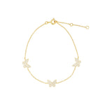 Quiet Icon-Butterfly Pavé Station Bracelet-Bracelets-14k Gold Vermeil, Cubic Zirconia-Blue Ruby Jewellery-Vancouver Canada