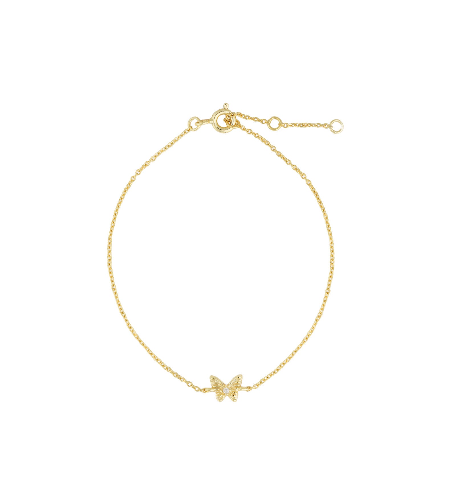 Quiet Icon-Classic Butterfly Bracelet-Bracelets-14k Gold Vermeil, Cubic Zirconia-Blue Ruby Jewellery-Vancouver Canada