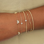 Quiet Icon-Petite Clover Bracelet-Bracelets-Blue Ruby Jewellery-Vancouver Canada