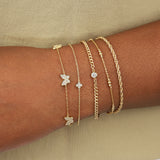 Quiet Icon-Petite Clover Bracelet-Bracelets-Blue Ruby Jewellery-Vancouver Canada