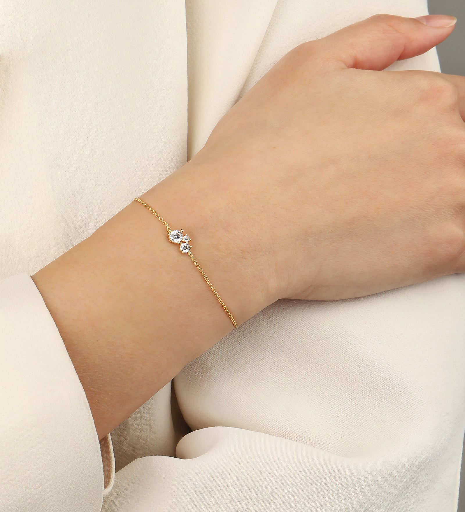 Quiet Icon-Graduated Trio Bracelet-Bracelets-Blue Ruby Jewellery-Vancouver Canada