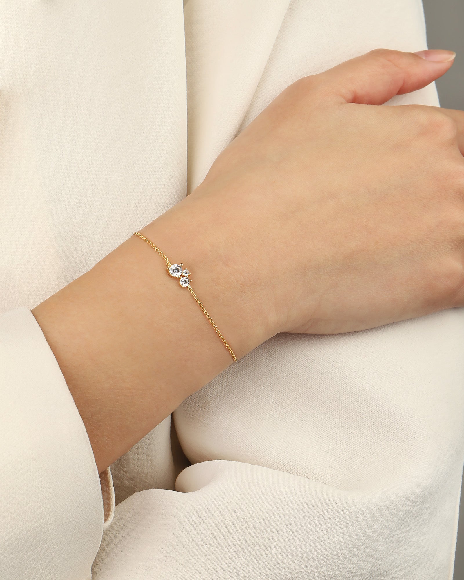 Quiet Icon-Graduated Trio Bracelet-Bracelets-Blue Ruby Jewellery-Vancouver Canada