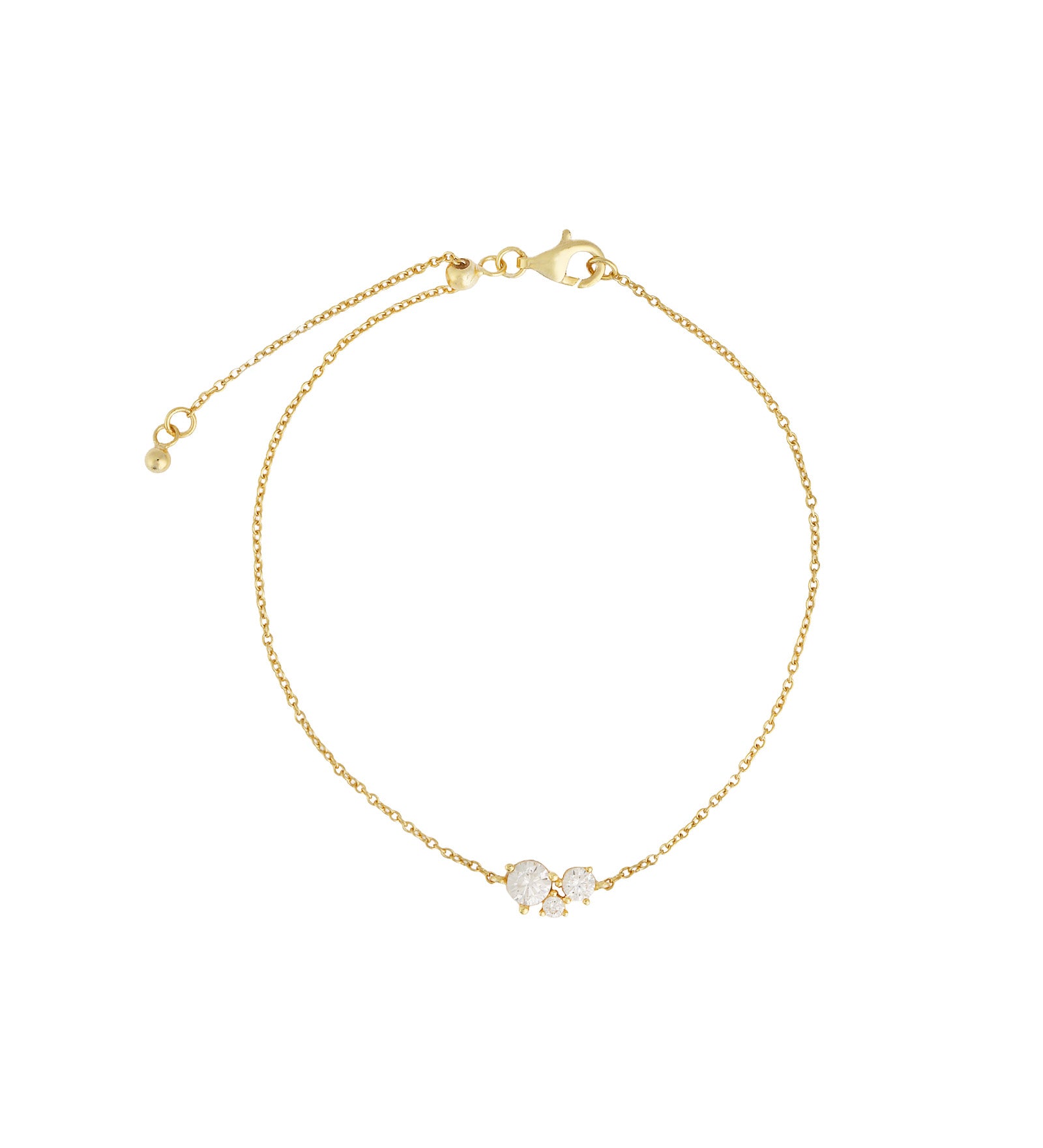 Quiet Icon-Graduated Trio Bracelet-Bracelets-14k Gold Vermeil, Cubic Zirconia-Blue Ruby Jewellery-Vancouver Canada