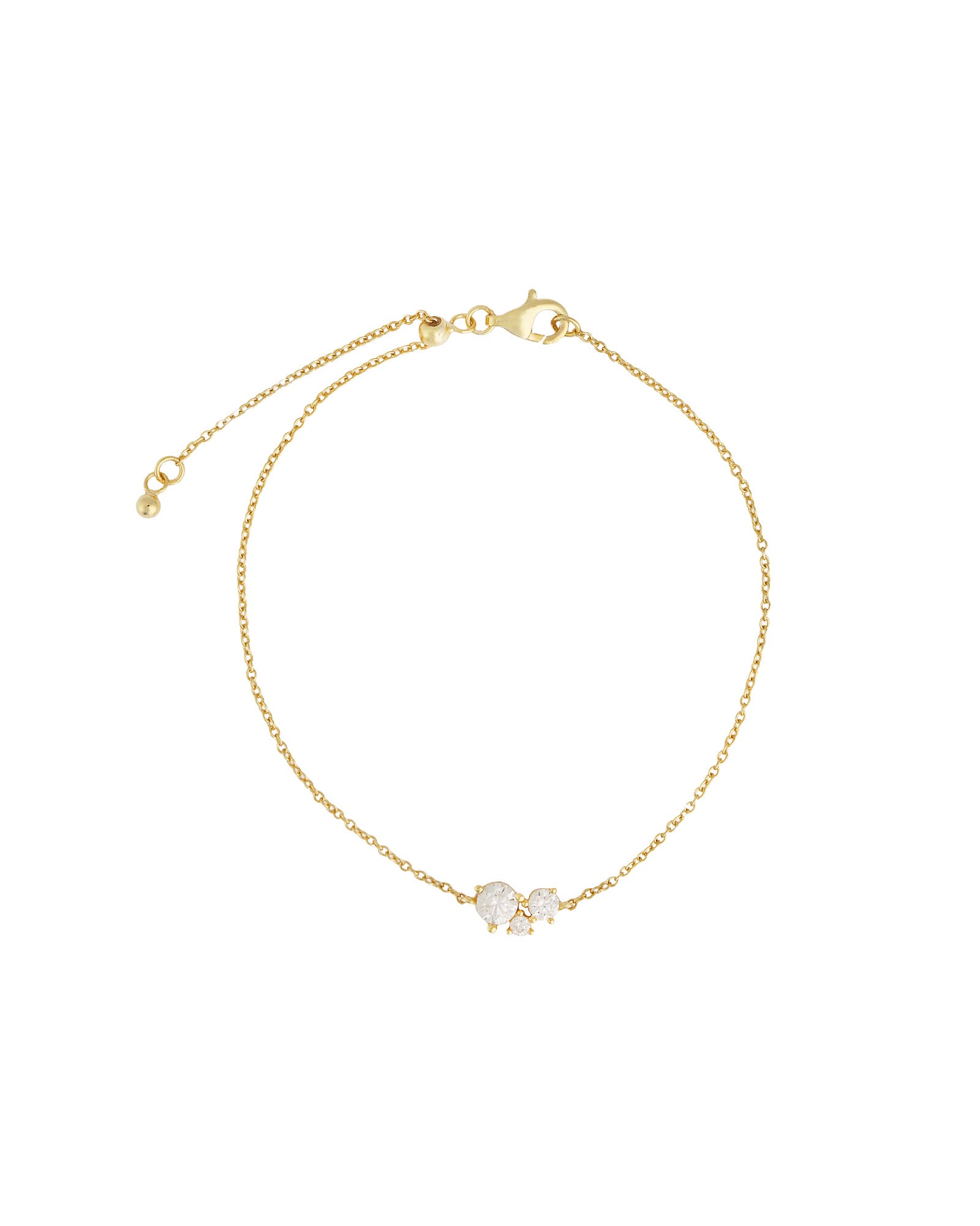 Quiet Icon-Graduated Trio Bracelet-Bracelets-14k Gold Vermeil, Cubic Zirconia-Blue Ruby Jewellery-Vancouver Canada