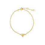 Quiet Icon-Starburst Heart Chain Bracelet-Bracelets-14k Gold Vermeil, Cubic Zirconia-Blue Ruby Jewellery-Vancouver Canada