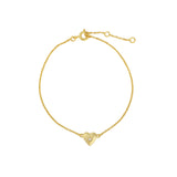 Quiet Icon-Starburst Heart Chain Bracelet-Bracelets-14k Gold Vermeil, Cubic Zirconia-Blue Ruby Jewellery-Vancouver Canada