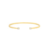 Quiet Icon-CZ Tipped Cuff-Bracelets-14k Gold Vermeil, Cubic Zirconia-Blue Ruby Jewellery-Vancouver Canada