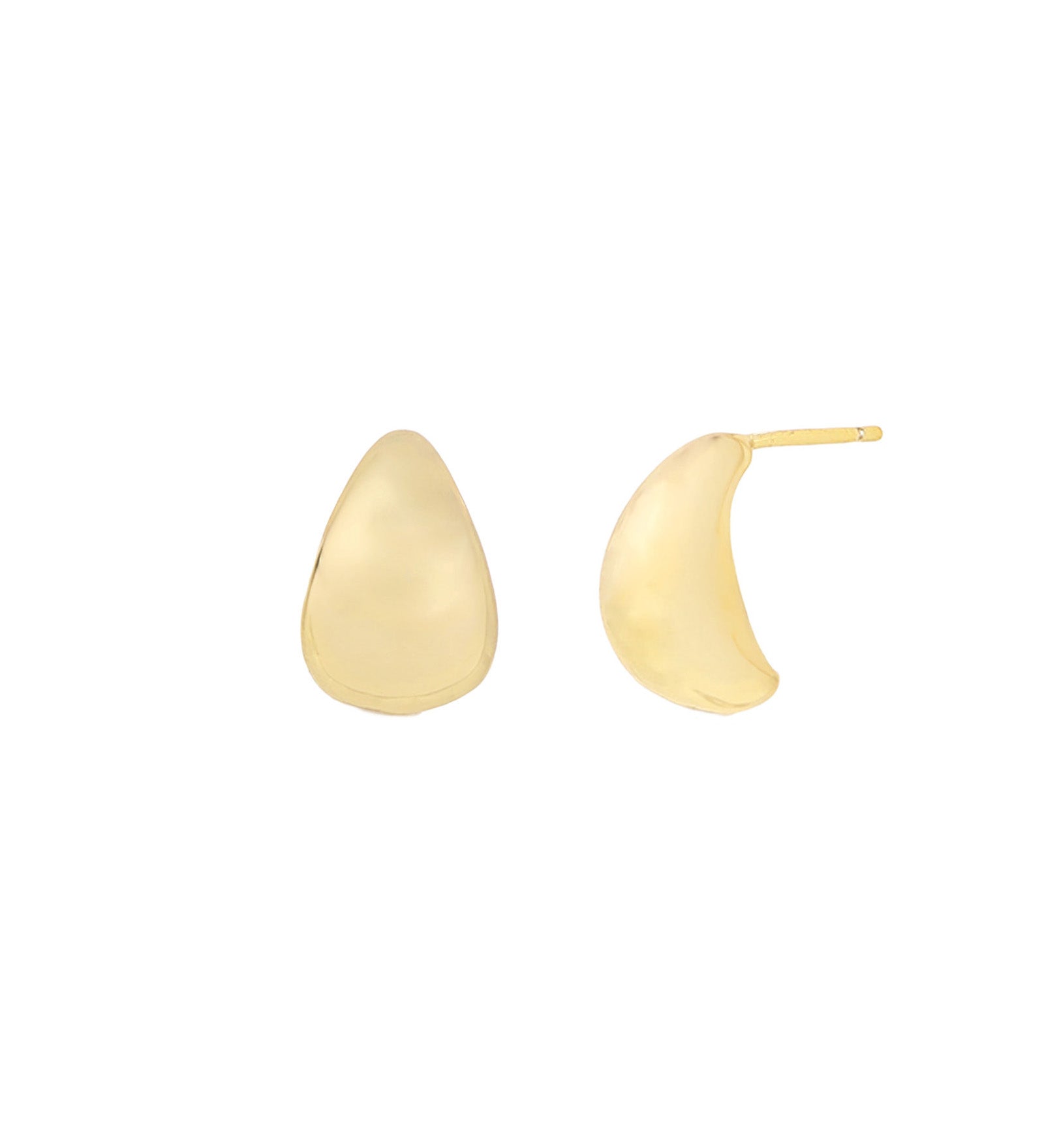 Quiet Icon-Petal Studs-Earrings-14k Gold Vermeil-Blue Ruby Jewellery-Vancouver Canada