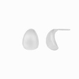 Quiet Icon-Petal Studs-Earrings-Rhodium Plated Sterling Silver-Blue Ruby Jewellery-Vancouver Canada