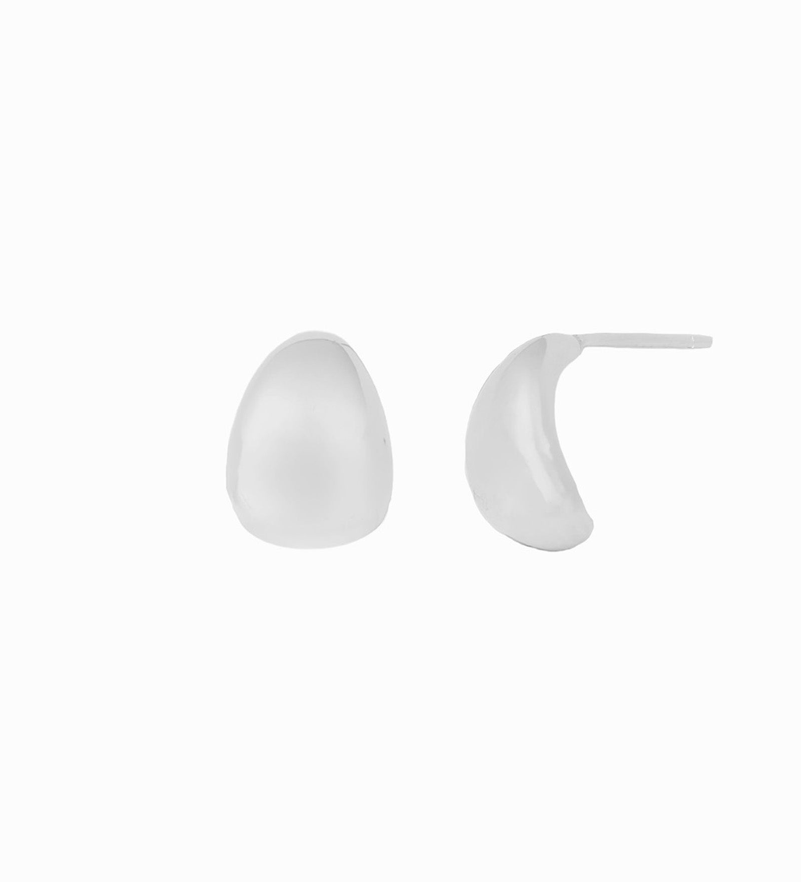 Quiet Icon-Petal Studs-Earrings-Rhodium Plated Sterling Silver-Blue Ruby Jewellery-Vancouver Canada