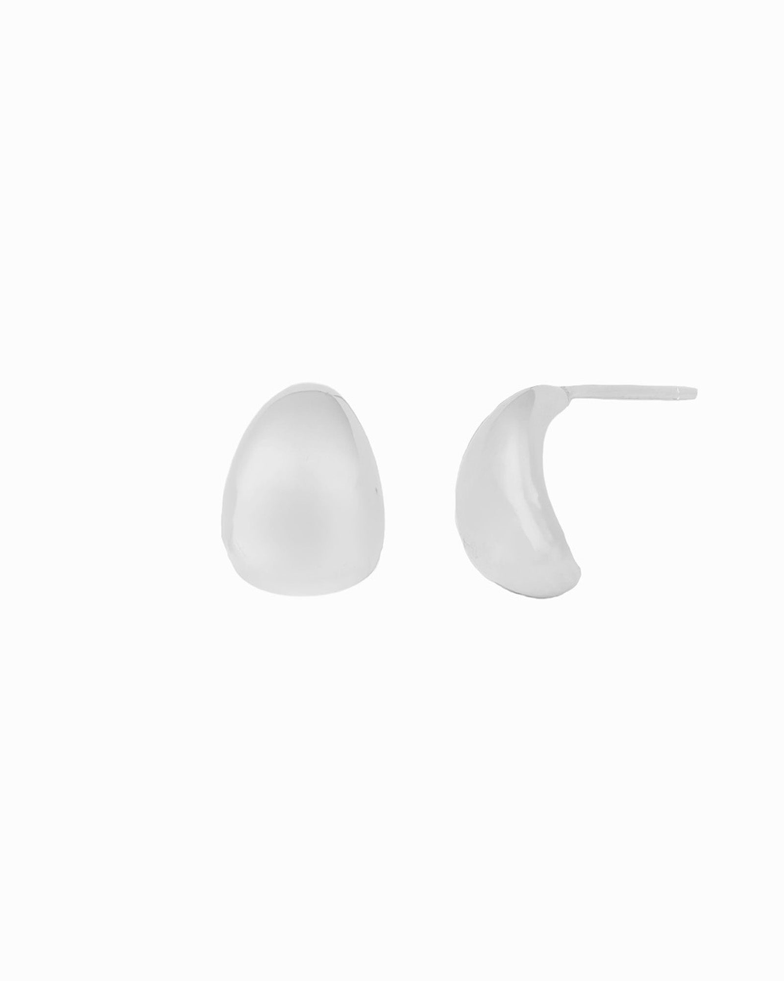 Quiet Icon-Petal Studs-Earrings-Rhodium Plated Sterling Silver-Blue Ruby Jewellery-Vancouver Canada