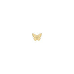 Quiet Icon-Small Butterfly Single Stud-Earrings-14k Gold Vermeil-Blue Ruby Jewellery-Vancouver Canada