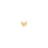 Quiet Icon-Small Butterfly Single Stud-Earrings-14k Gold Vermeil-Blue Ruby Jewellery-Vancouver Canada
