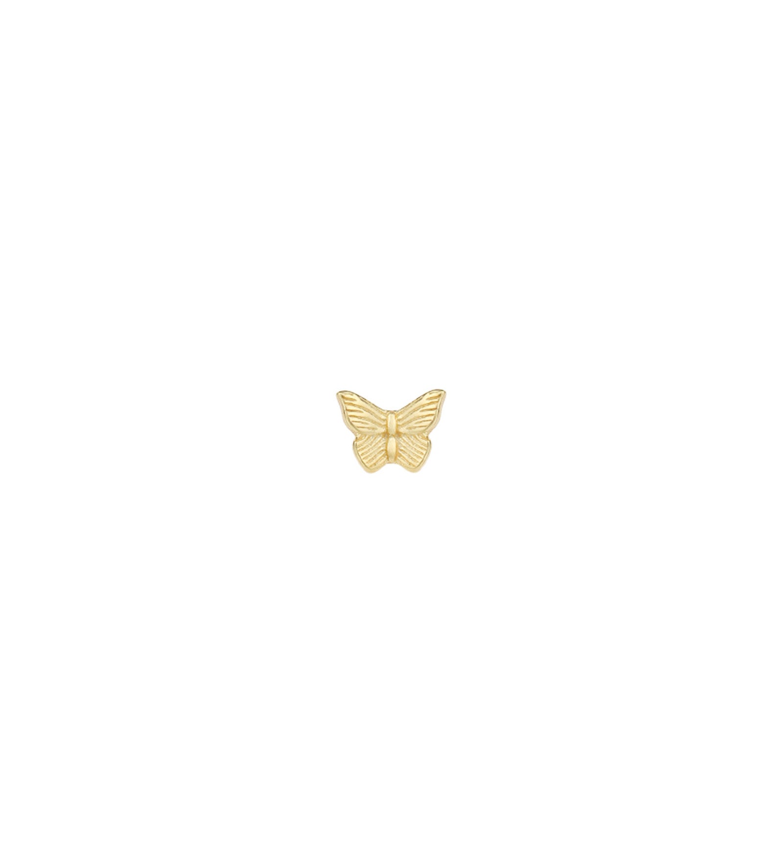 Quiet Icon-Small Butterfly Single Stud-Earrings-14k Gold Vermeil-Blue Ruby Jewellery-Vancouver Canada