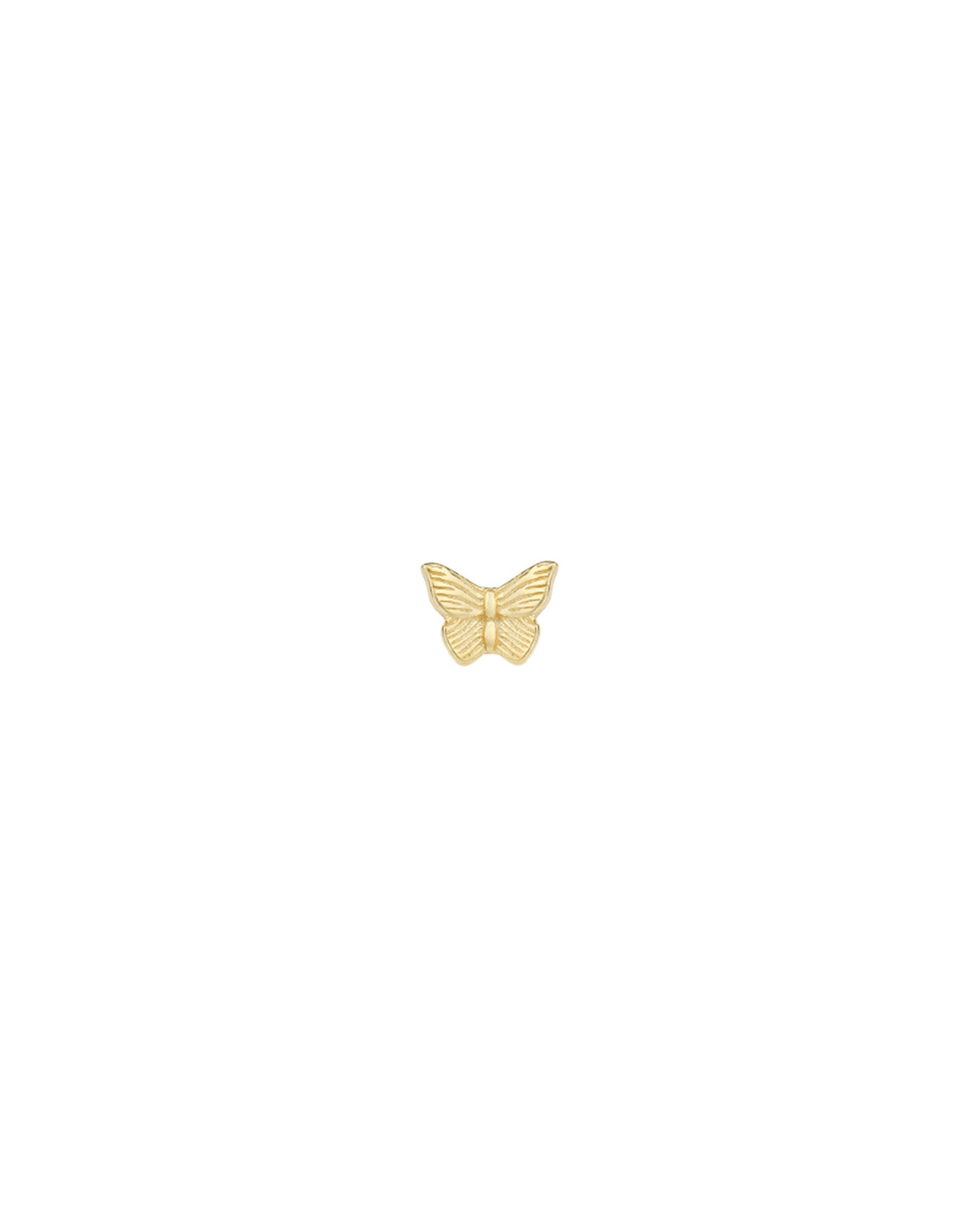 Quiet Icon-Small Butterfly Single Stud-Earrings-14k Gold Vermeil-Blue Ruby Jewellery-Vancouver Canada