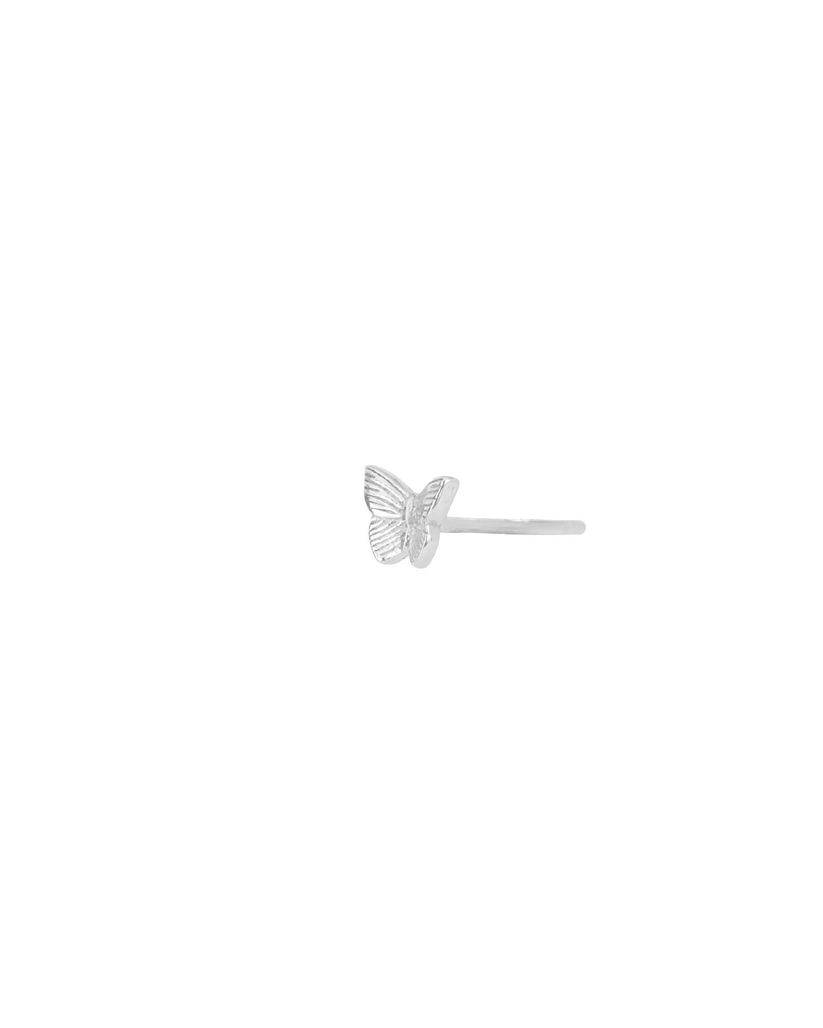 Quiet Icon-Small Butterfly Single Stud-Earrings-Blue Ruby Jewellery-Vancouver Canada