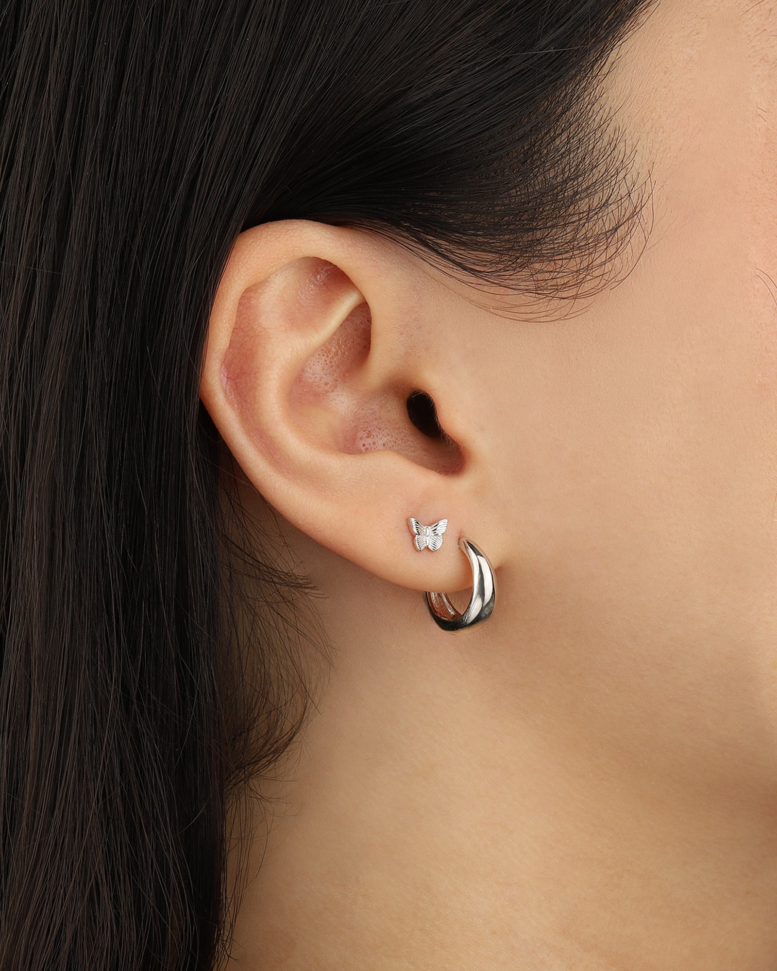 Quiet Icon-Small Butterfly Single Stud-Earrings-Blue Ruby Jewellery-Vancouver Canada