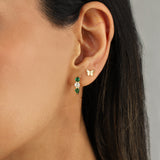 Quiet Icon-Mixed Silhouette Huggies-Earrings-Blue Ruby Jewellery-Vancouver Canada