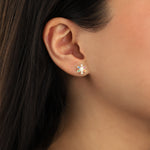Quiet Icon-Rainbow Flower Studs-Earrings-Blue Ruby Jewellery-Vancouver Canada