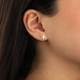 Quiet Icon-Rainbow Flower Studs-Earrings-Blue Ruby Jewellery-Vancouver Canada