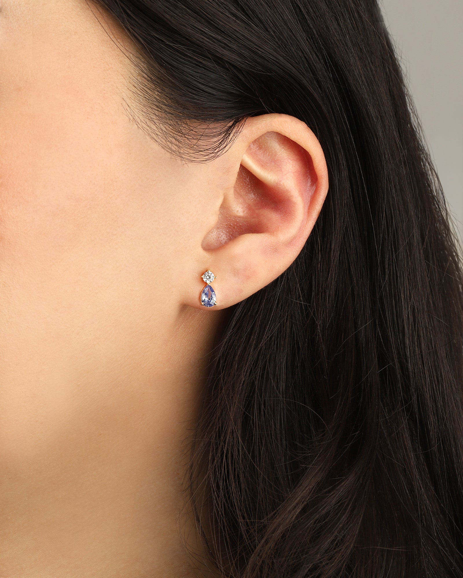 Quiet Icon-Teardrop Studs-Earrings-Blue Ruby Jewellery-Vancouver Canada