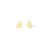 Spiral Shell Studs 14k Gold Vermeil