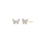 Quiet Icon-Flutter Studs-Earrings-14k Gold Vermeil, Cubic Zirconia-Blue Ruby Jewellery-Vancouver Canada