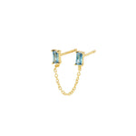 Quiet Icon-Double Baguette Single Stud-Earrings-Blue Ruby Jewellery-Vancouver Canada