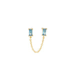 Quiet Icon-Double Baguette Single Stud-Earrings-Blue Ruby Jewellery-Vancouver Canada