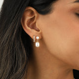 Quiet Icon-Pearl Duet Drops-Earrings-Blue Ruby Jewellery-Vancouver Canada