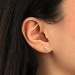 Quiet Icon-Lotus Flower Studs-Earrings-Blue Ruby Jewellery-Vancouver Canada