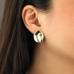 Quiet Icon-Organic Oval Studs-Earrings-Blue Ruby Jewellery-Vancouver Canada