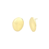 Organic Oval Stud 14k Gold Vermeil