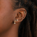 Quiet Icon-Six CZ Ear Climbers-Earrings-Blue Ruby Jewellery-Vancouver Canada