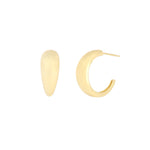 Quiet Icon-Tapered Dome Hoops-Earrings-Blue Ruby Jewellery-Vancouver Canada
