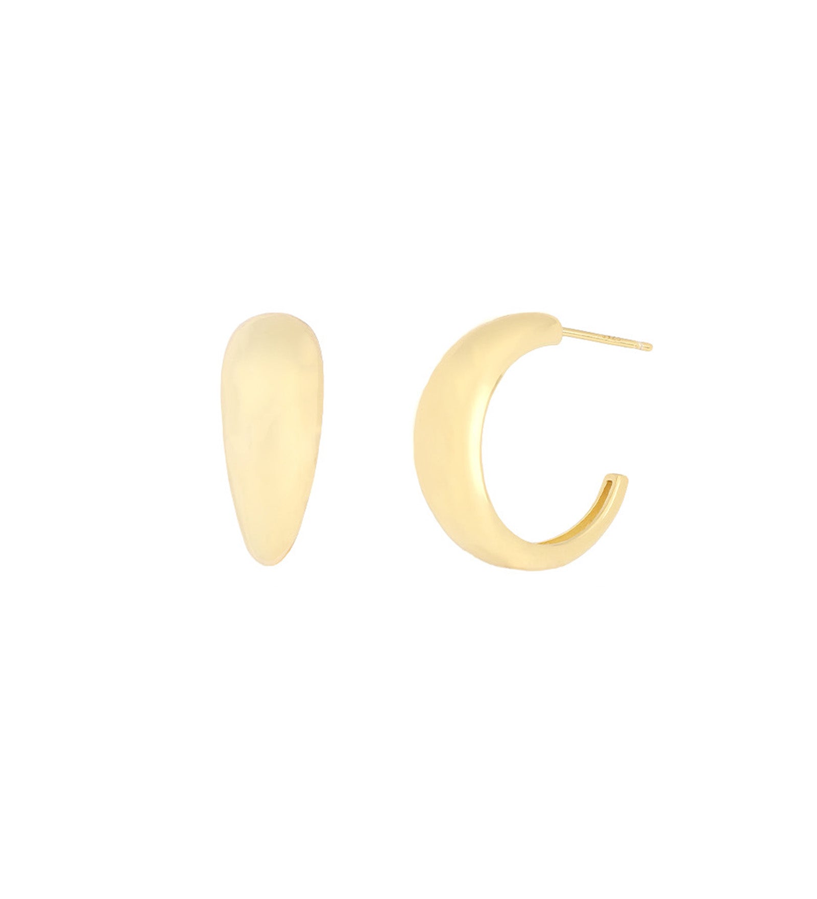 Quiet Icon-Tapered Dome Hoops-Earrings-Blue Ruby Jewellery-Vancouver Canada