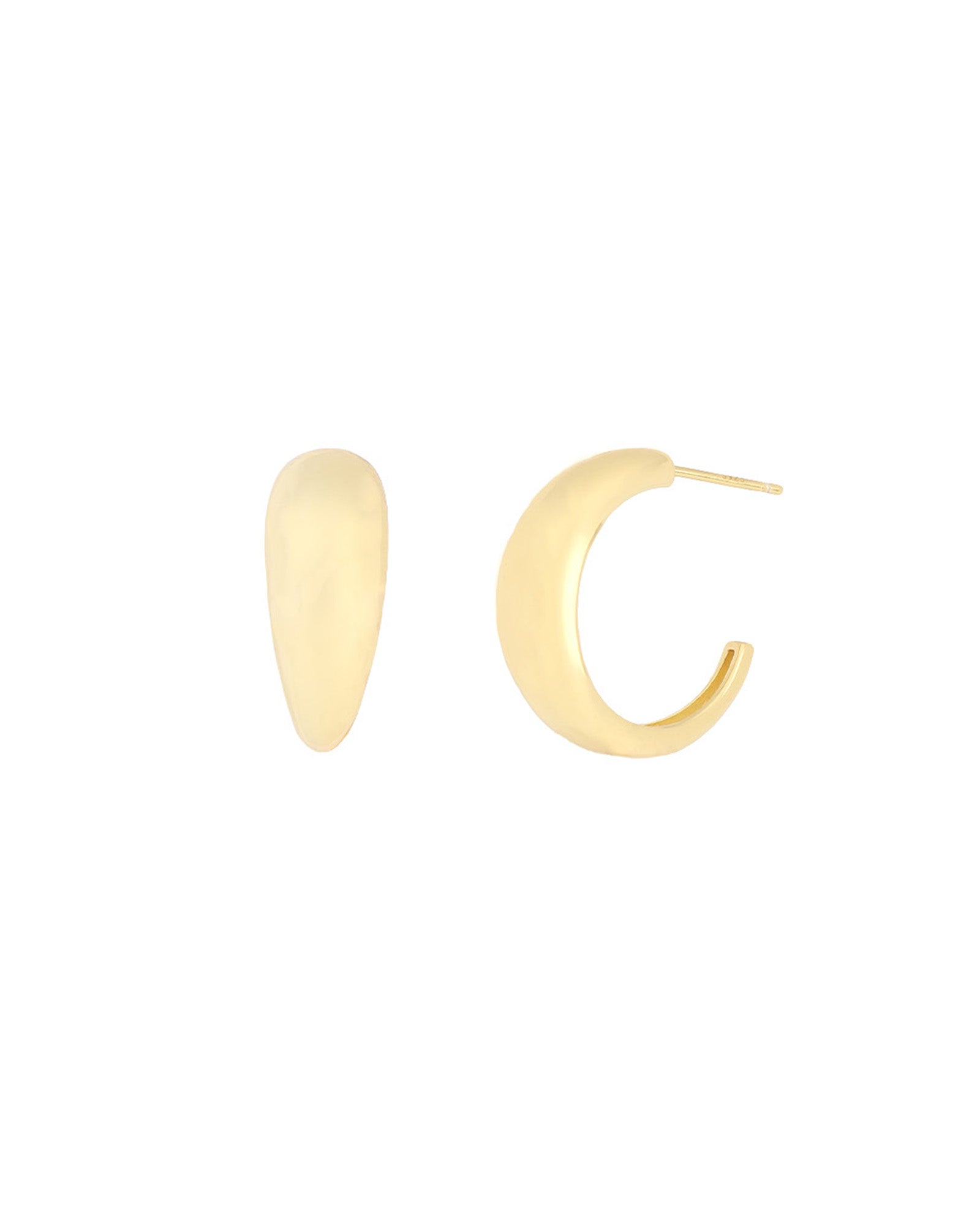 Quiet Icon-Tapered Dome Hoops-Earrings-Blue Ruby Jewellery-Vancouver Canada