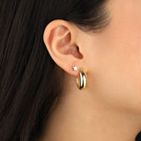 Quiet Icon-Tapered Dome Hoops-Earrings-Blue Ruby Jewellery-Vancouver Canada