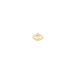 Quiet Icon-Evil Eye CZ Single Stud-Earrings-14k Gold Vermeil, Cubic Zirconia-Blue Ruby Jewellery-Vancouver Canada