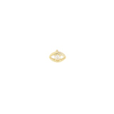 Quiet Icon-Evil Eye CZ Single Stud-Earrings-14k Gold Vermeil, Cubic Zirconia-Blue Ruby Jewellery-Vancouver Canada